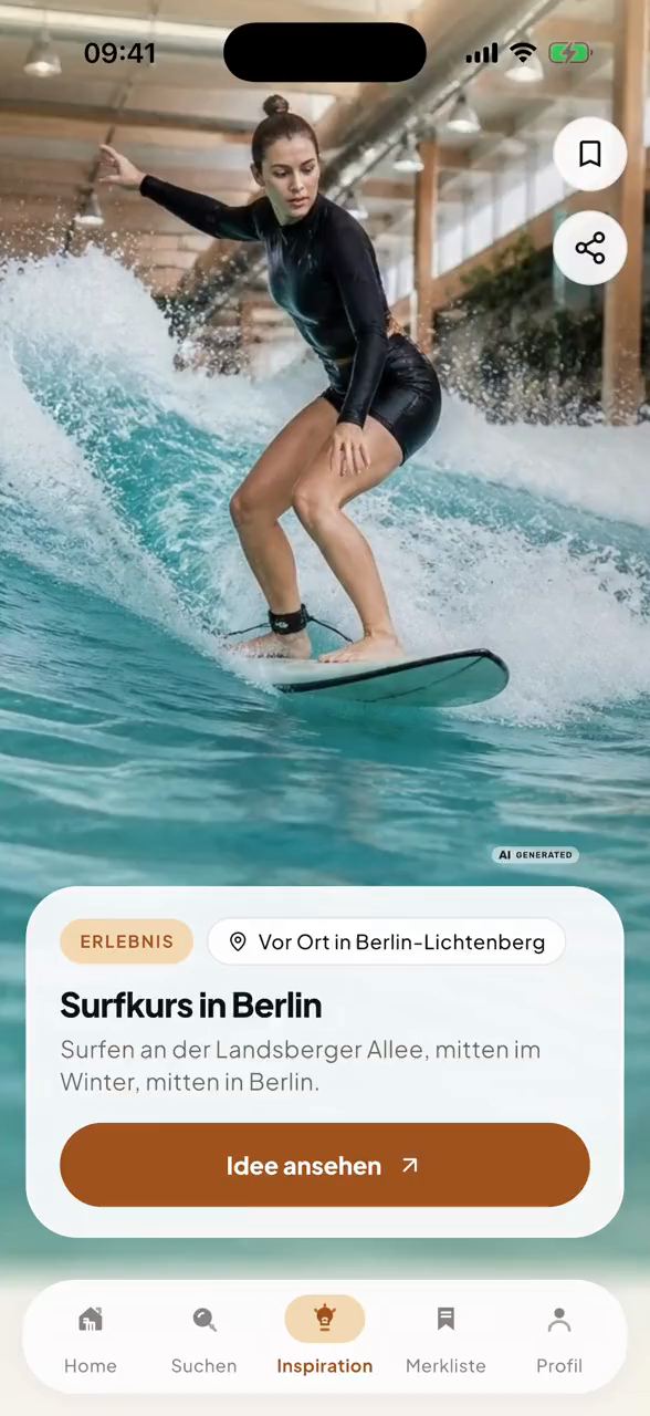 Inspiration-Feed der Cadevo-App mit Geschenkideen